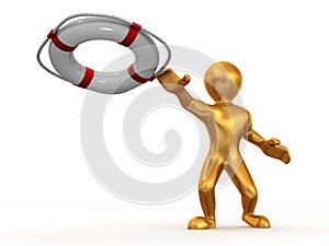 Men wtih lifepreserver