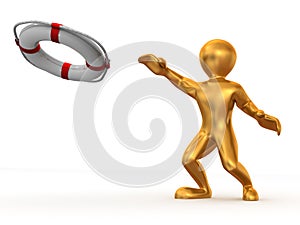 Men wtih lifepreserver