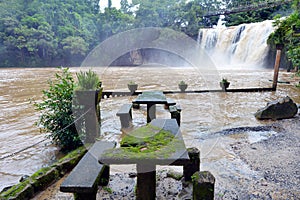 Mena Creek Falls in Paronella Park in Queenland Australia