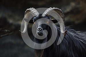 Menacing Bathomet goat satana. Generate Ai photo