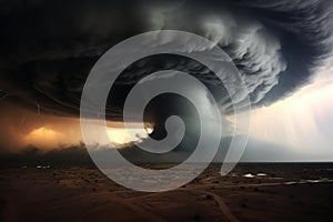 Menacing Storm tornado. Generate Ai