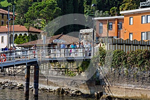 Menaggio Pier and Passengers At Lake Como