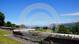 Menai strait view from Penrhyn Castle in Wales