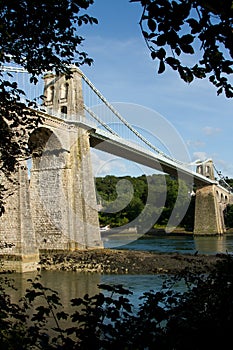 Menai suspension bridge.