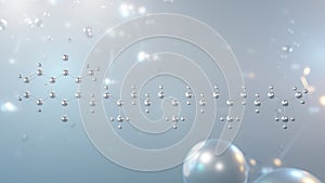 menaquinone molecular structure, 3d model molecule, vitamin k2, structural chemical formula view from a microscope