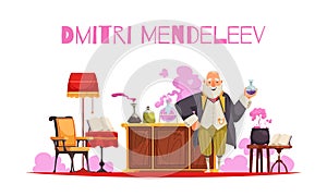 Doodle Mendeleev Chemistry Composition photo