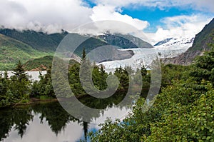 Mendenhall Gacier and lake , Alaska