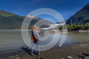 Mendenhall Glacier in Juneau Alaska