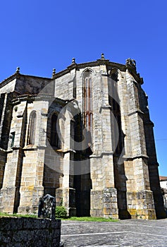 Mendicant Gothic Spanish Gothic landmark. Santo Domingo Church and Convent apse. Ribadavia, Spain.