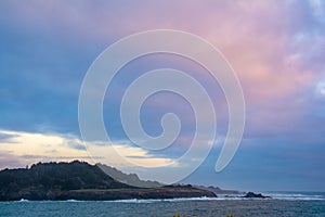 Mendocino Headlands Spring Sunset Surf