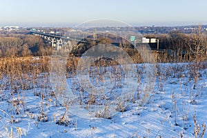 Mendota bridge and river valley from preservation site photo