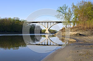 Mendota Bridge from Shores of Minnesota River photo