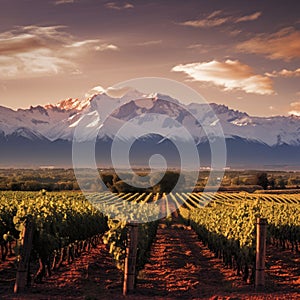 Mendoza, Argentina: Vineyards and the Andes Mountains