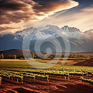 Mendoza, Argentina: Vineyards and the Andes Mountains