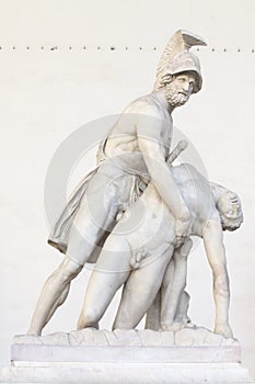 Menelaus supporting the body of Patroclus photo