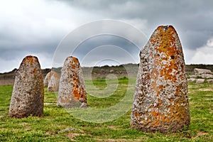 Menhir sardinia megalith stone