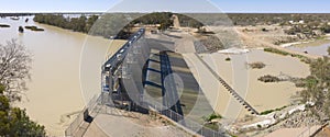 Menindee lakes weir on the Darling river