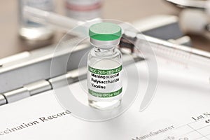 Meningococcal Poysaccharide Vaccine Vial photo