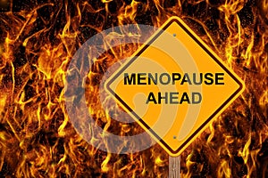 Menopause Ahead Caution Sign