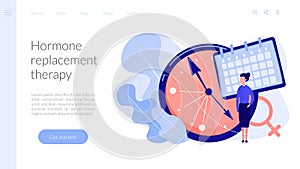 Menopause concept landing page.