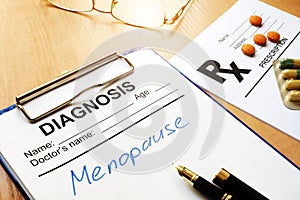 Menopause concept. photo