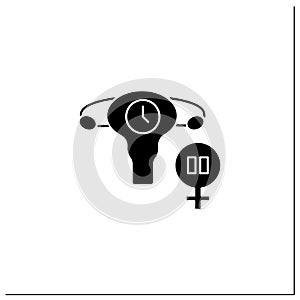 Menopause glyph icon