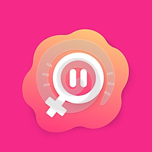 Menopause icon, climacteric vector art