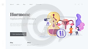Menopause landing page concept