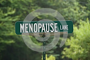 Menopause Lane Sign photo