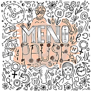 Menopause doodles image photo