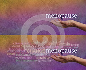 Menopause Signs and Symptoms Word Cloud