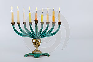 Menorah in the Jewish holiday of Hanukkah