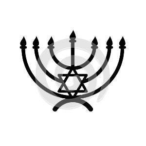 Menorah, Judaism - vector icon