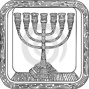 Menorah religious object in Judaism, cabbala