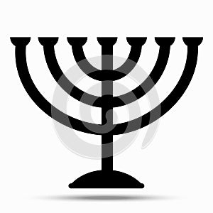 Menorah symbol of Judaism.