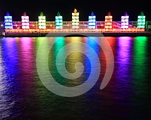 Menorah on the water