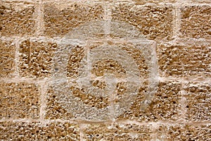 Menorca castle stonewall ashlar masonry wall texture photo