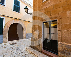 Menorca Ciutadella historical downtown at Balearics