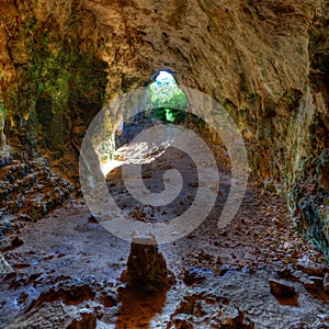 Menorca Cova dels Coloms Pigeons cave in es Mitjorn