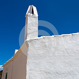 Menorca Es Grau white house chimney detail in Balearics