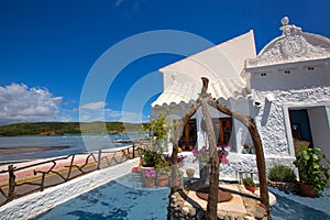 Menorca Es Grau white Mediterranean facades in Balearic