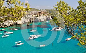 Menorca island lagoon view