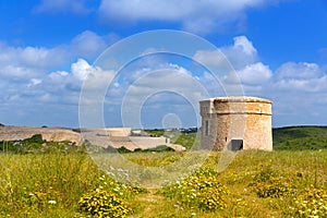 Menorca La Mola watchtower tower Cala Teulera in Mahon