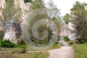 Hiking trail in Barranc d\'Algendar. Ferreries municipality. Menorca. Spain photo