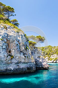 Menorca rocky coast scenery