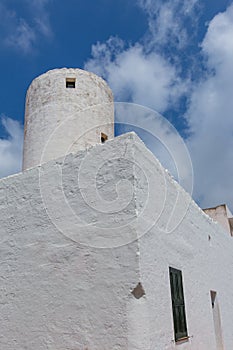 Menorca Sant Lluis San Luis old windmill in Balearic photo