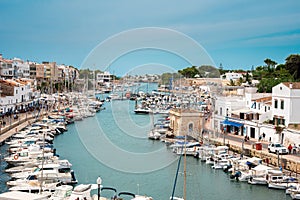 MENORCA, SPAIN - Aug 13, 2020: Menorca, Balearic Islands, Spain, tourism in Spain