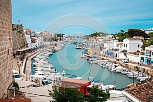 MENORCA, SPAIN - Aug 13, 2020: Menorca, Balearic Islands, Spain, tourism in Spain