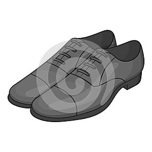 Mens classic shoes icon, cartoon style