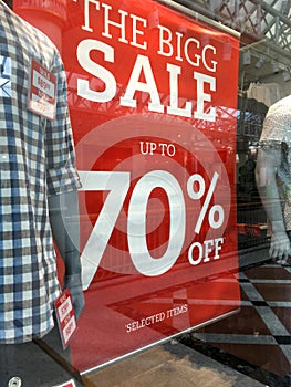 Mens fashion boutique Sale Sign